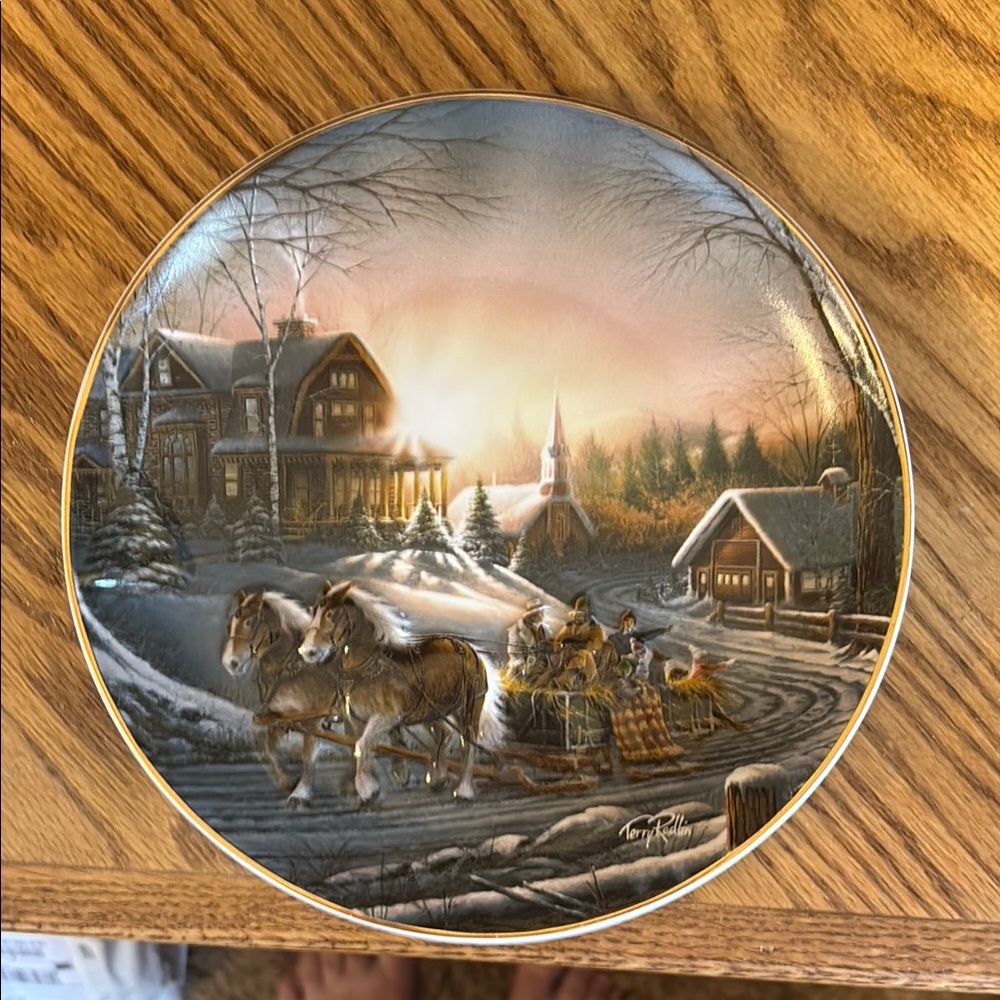 Winter Scene Decorative Plate by